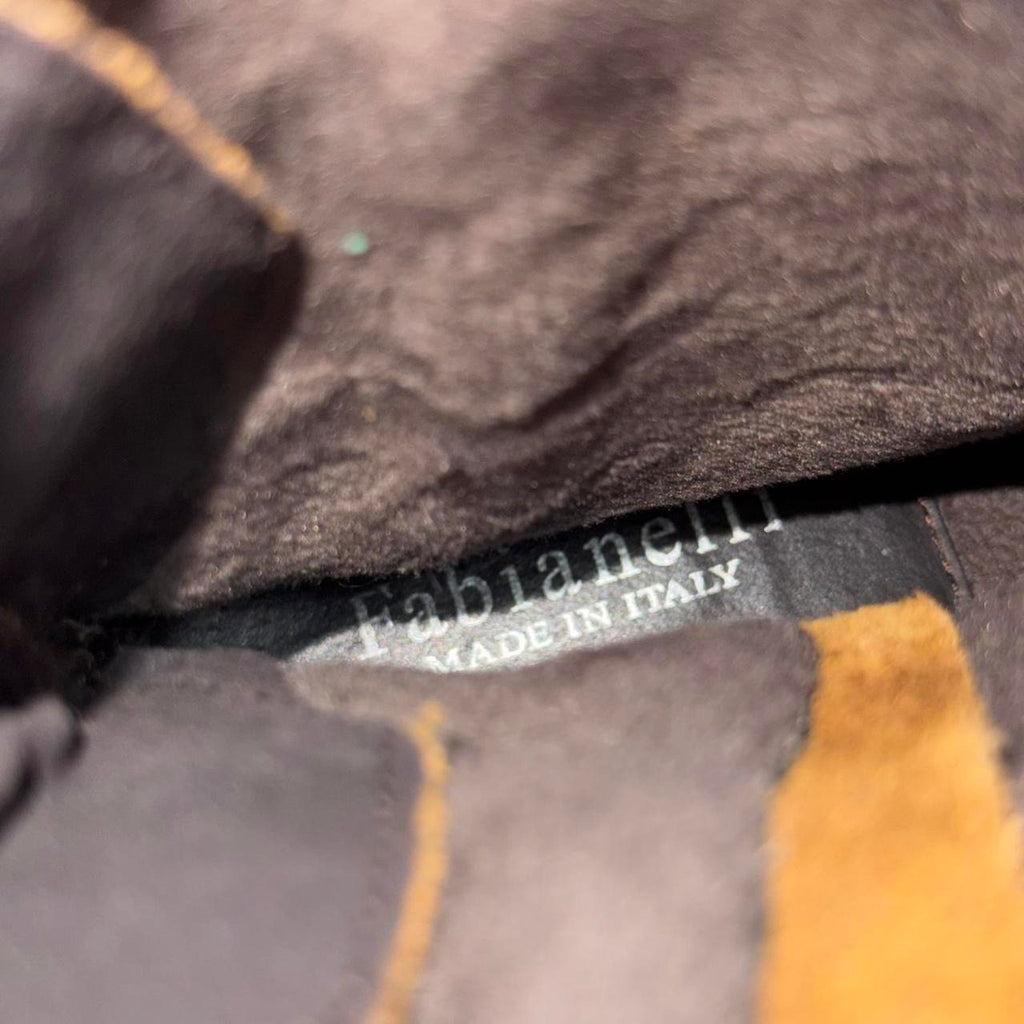 fabianelli distressed leather back tie boots