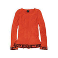 vintage jean paul gaultier femme logo jacquard rib knit sweater
