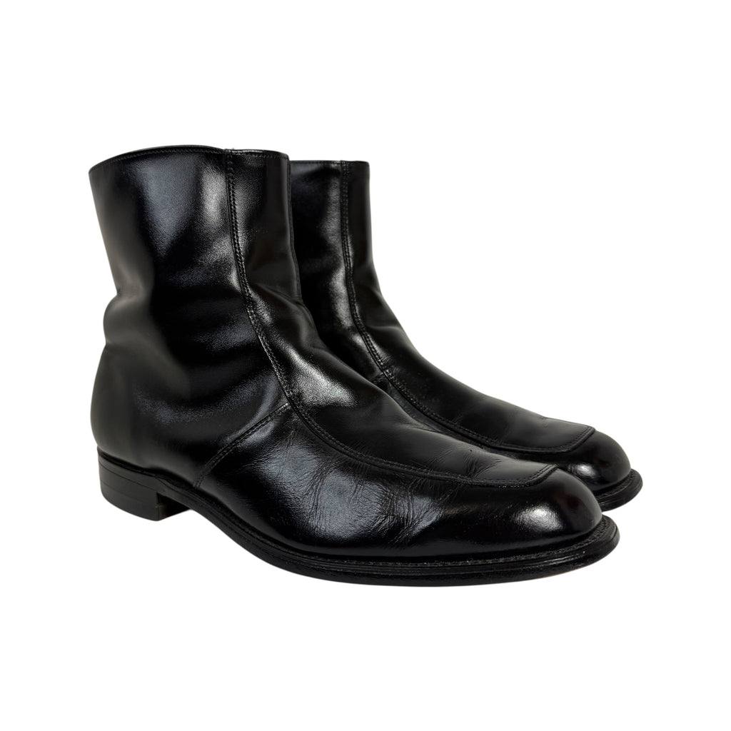 vintage executive imperials black leather side zip ankle boots