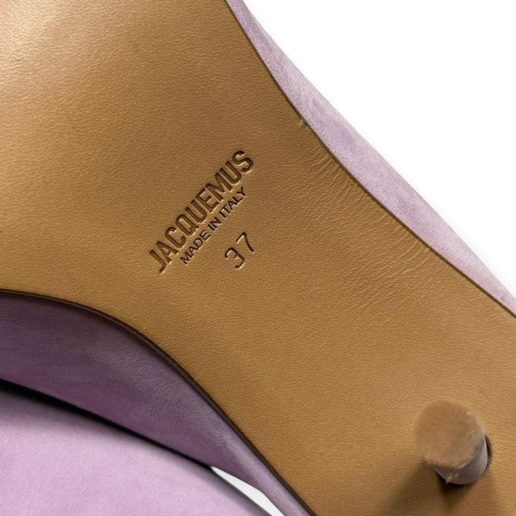 jacquemus purple suede les mules nuvola