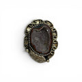 vintage southwestern sterling silver raw geode druzy quartz statement ring