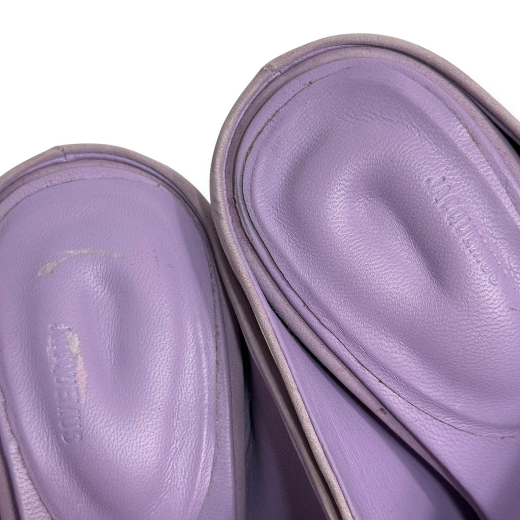 jacquemus purple suede les mules nuvola