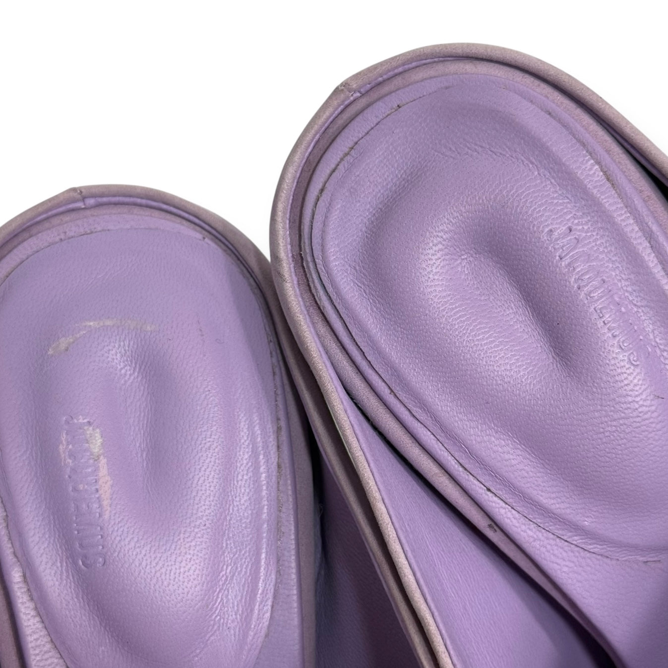 jacquemus purple suede les mules nuvola