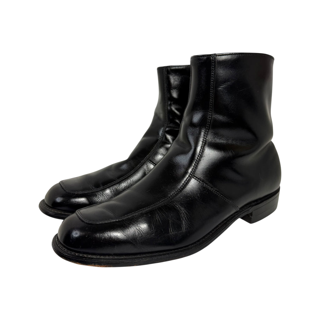 vintage executive imperials black leather side zip ankle boots