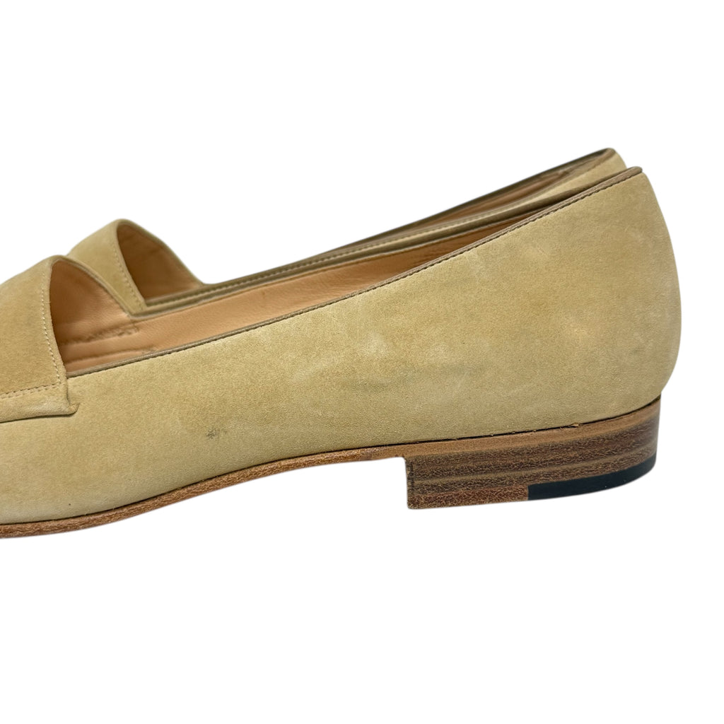 vintage manolo blahnik suede loafers