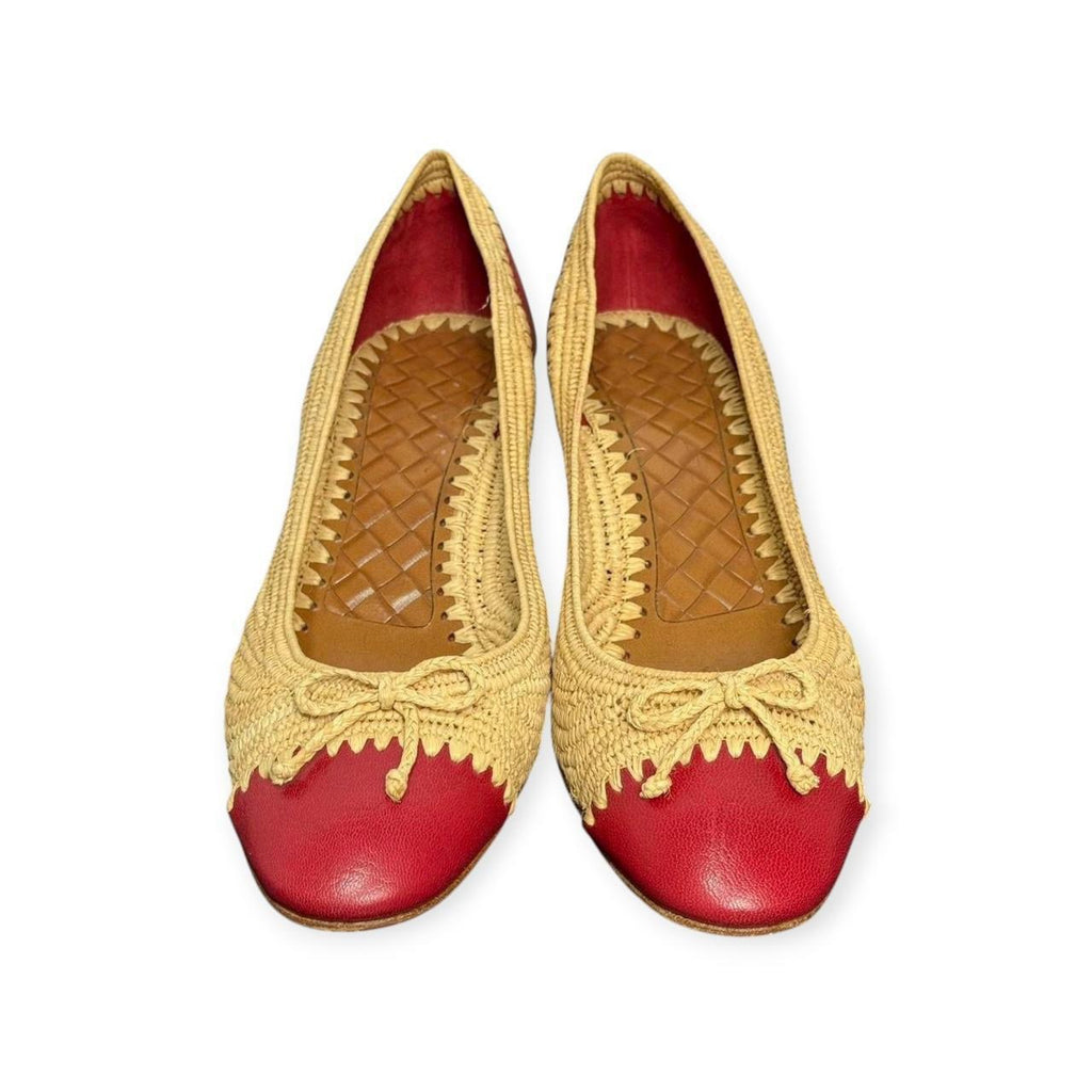 bottega veneta raffia pumps