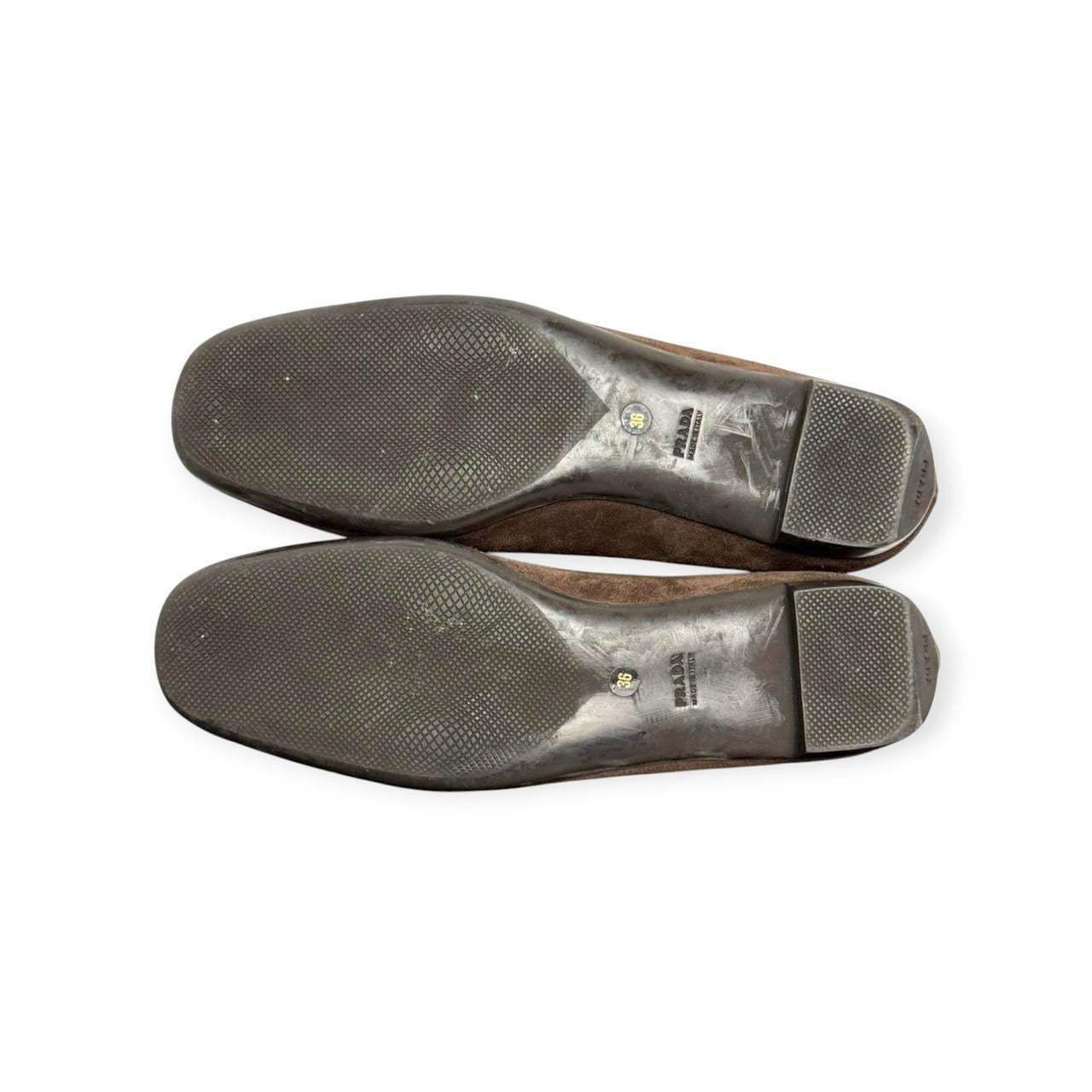 vintage prada suede penny loafers