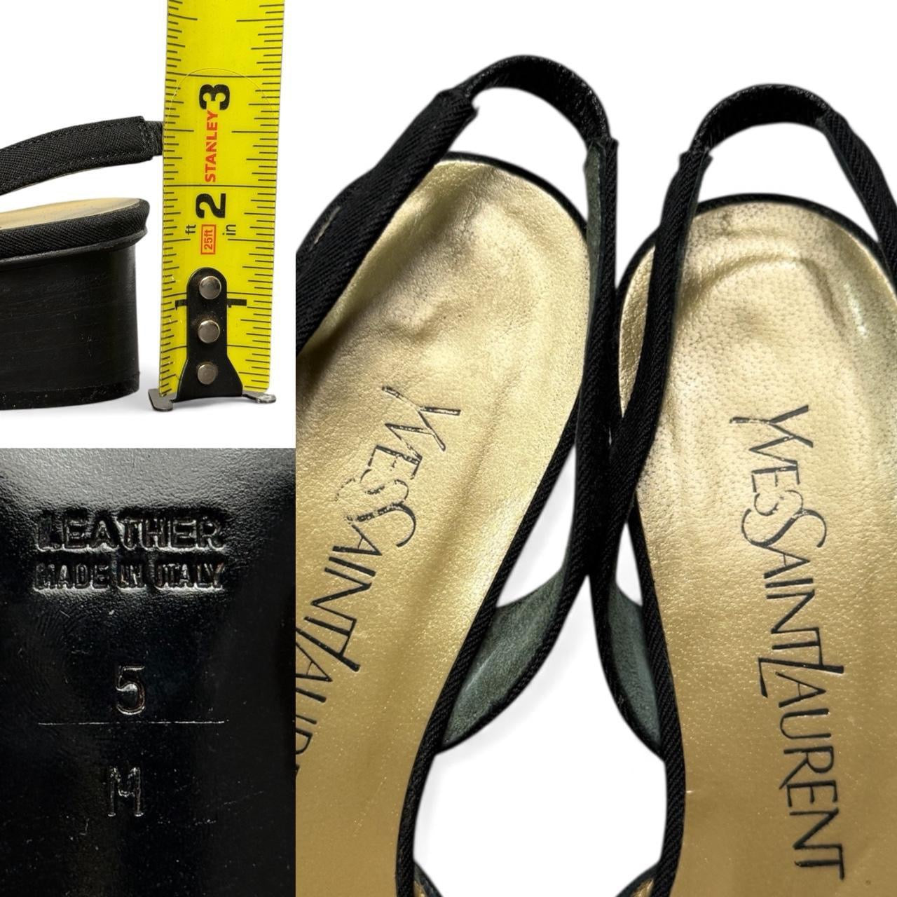 vintage yves saint laurent slingback mules