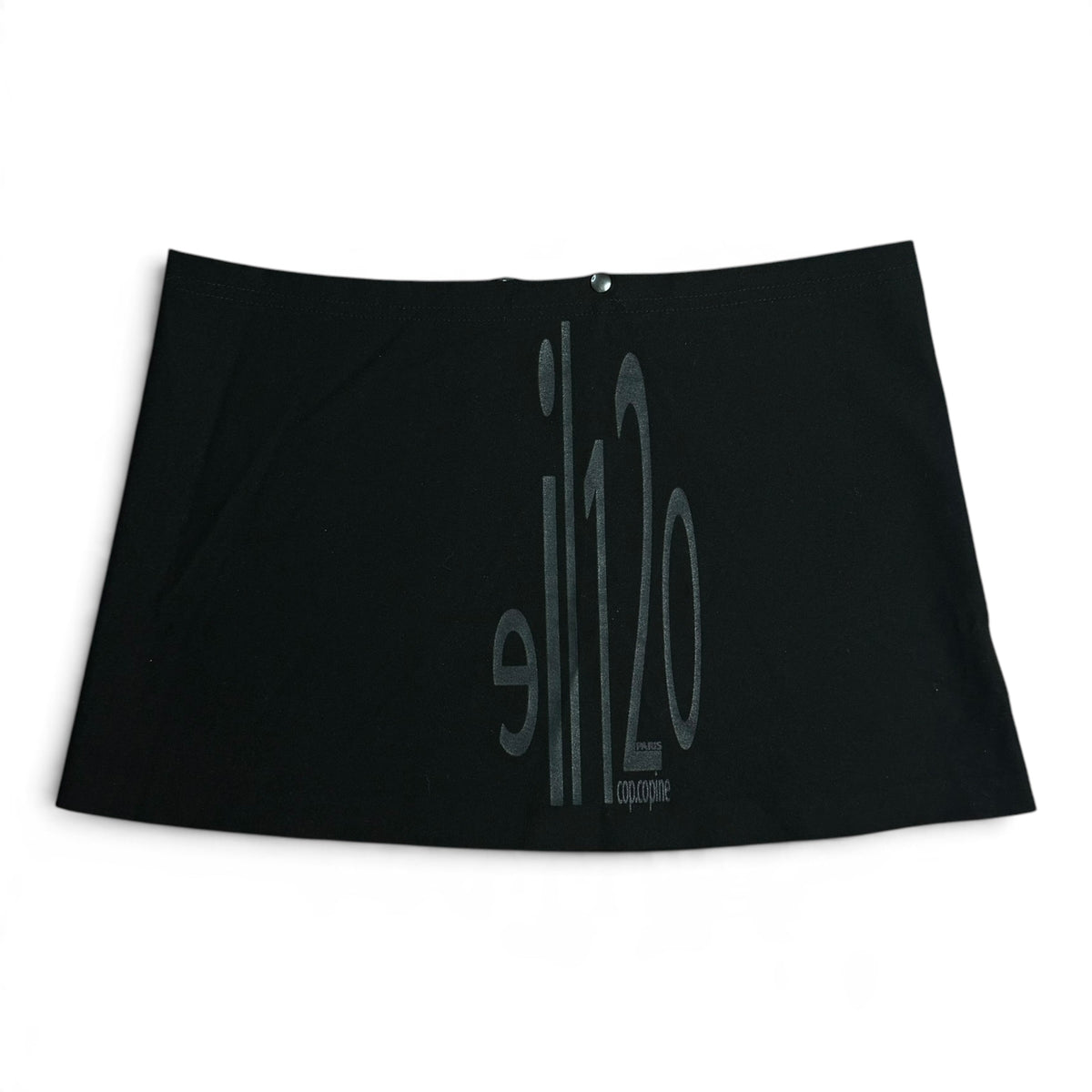 vintage y2k cop copine paris 2 in 1 black trousers with removable skirt overlay