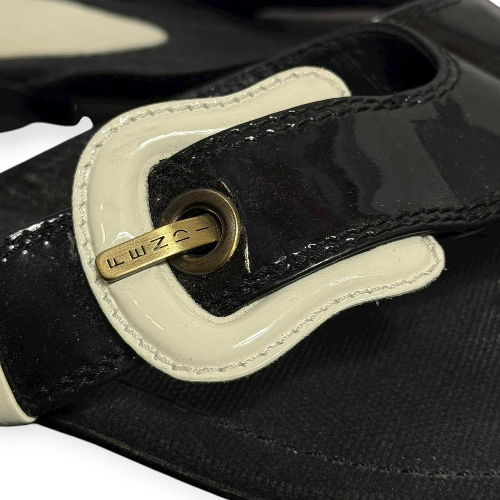 fendi b buckle thong sandals