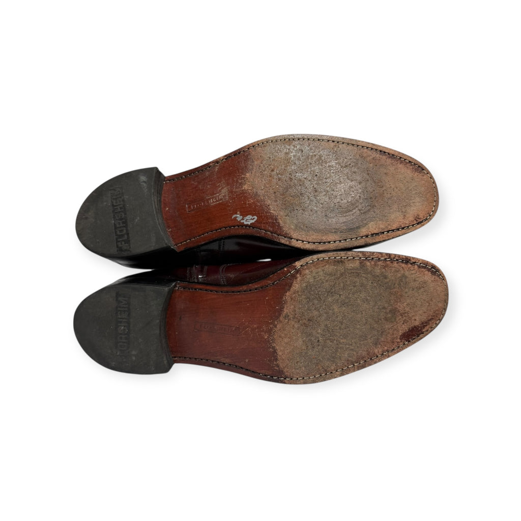 florsheim oxblood leather duke ankle boots