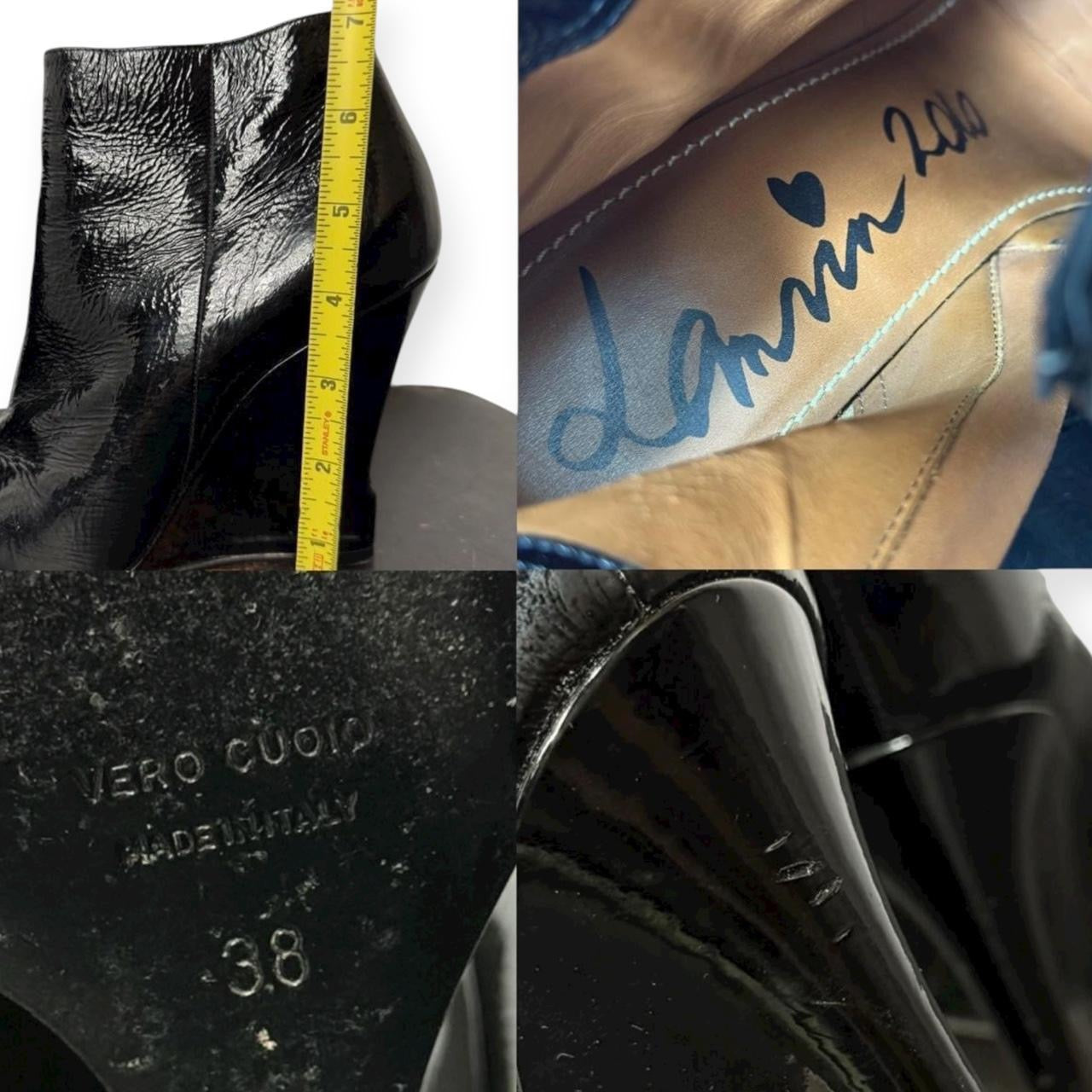 lanvin funky wedge booties