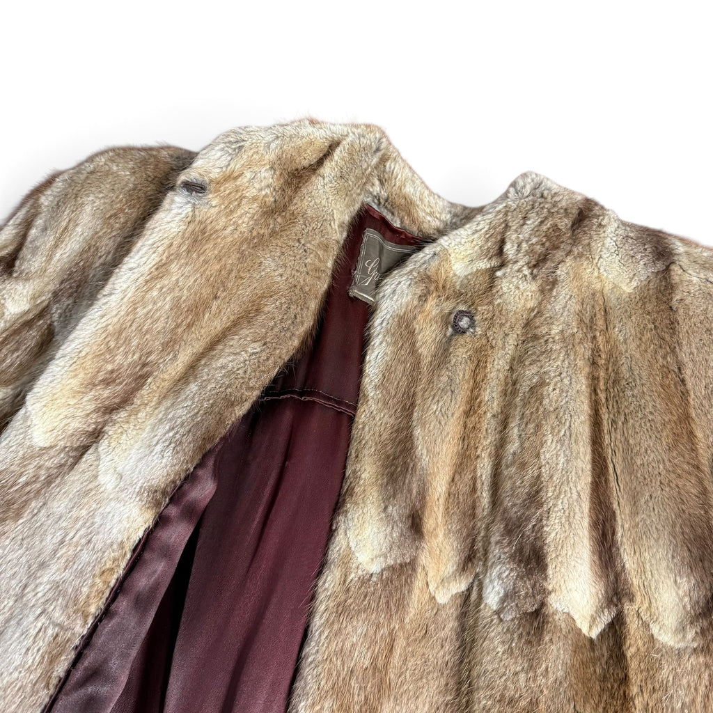 vintage great northern fur co new york muskrat paw coat