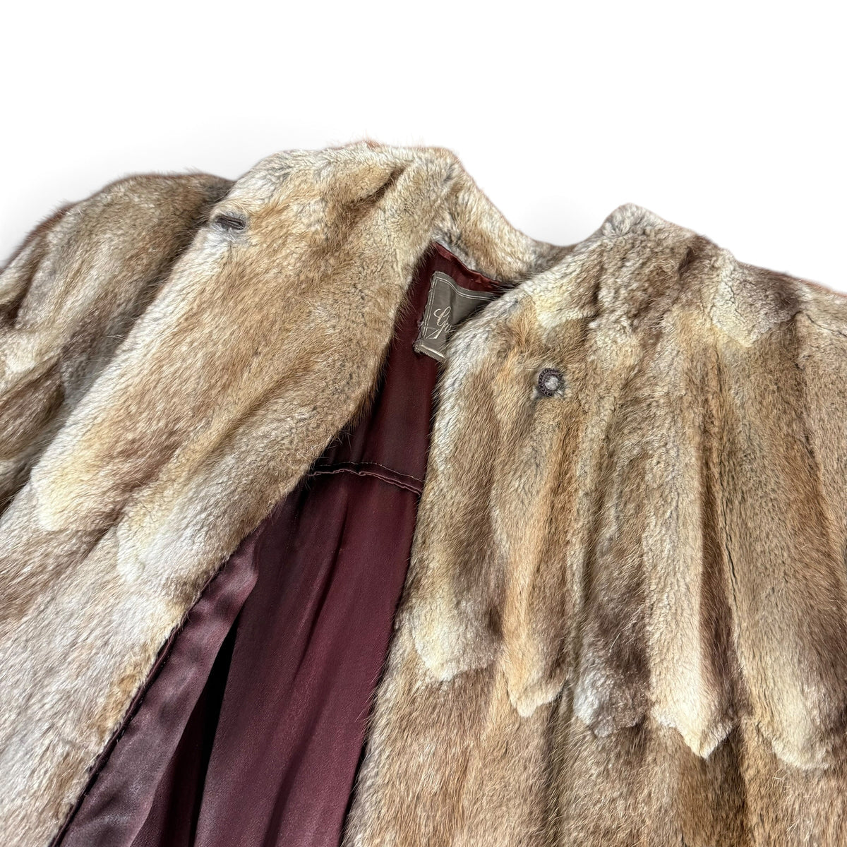 vintage great northern fur co new york muskrat paw coat