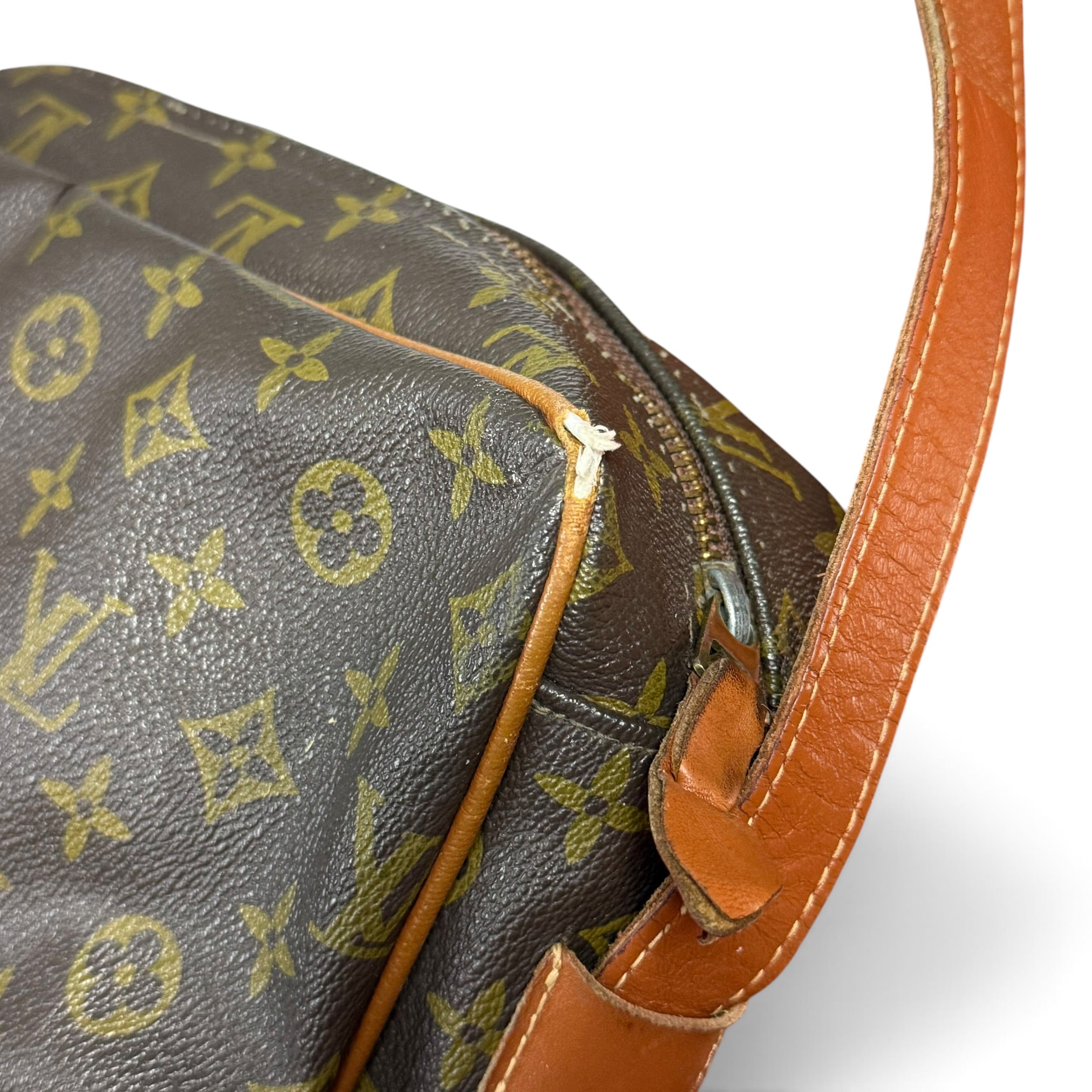 vintage 70s 80s louis vuitton french company monogram danube crossbody bag