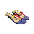 fendi tricolor patent leather thong sandals