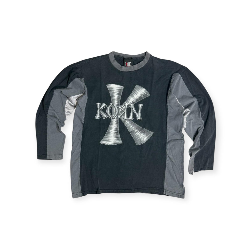 vintage 1998 korn moto jersey style long sleeve tee