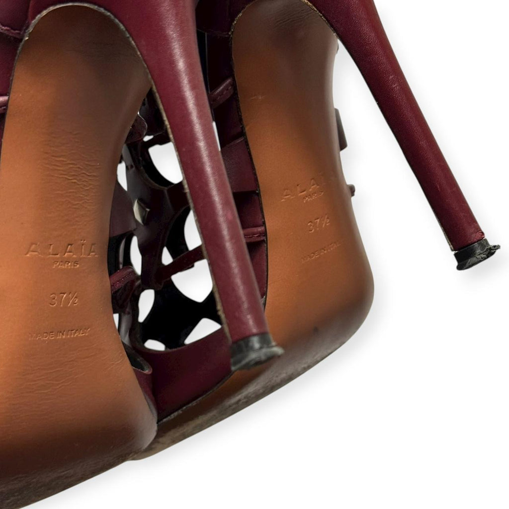 alaïa studded & caged stiletto pumps