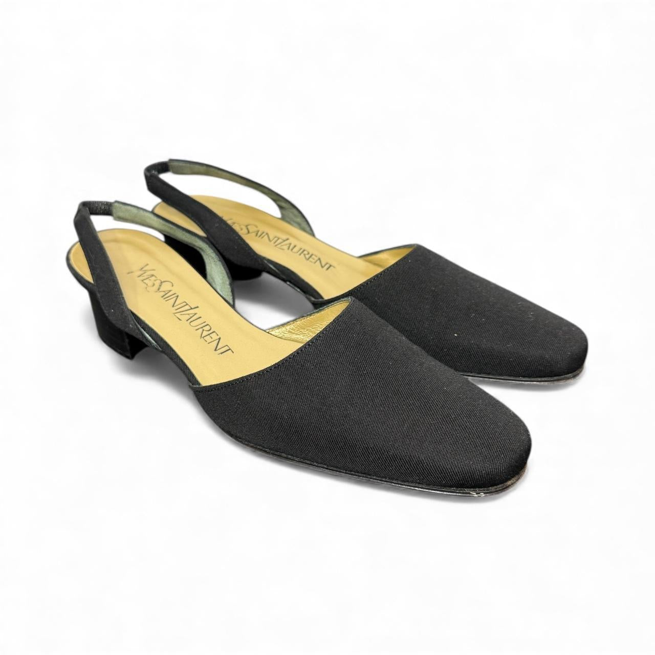 vintage yves saint laurent slingback mules