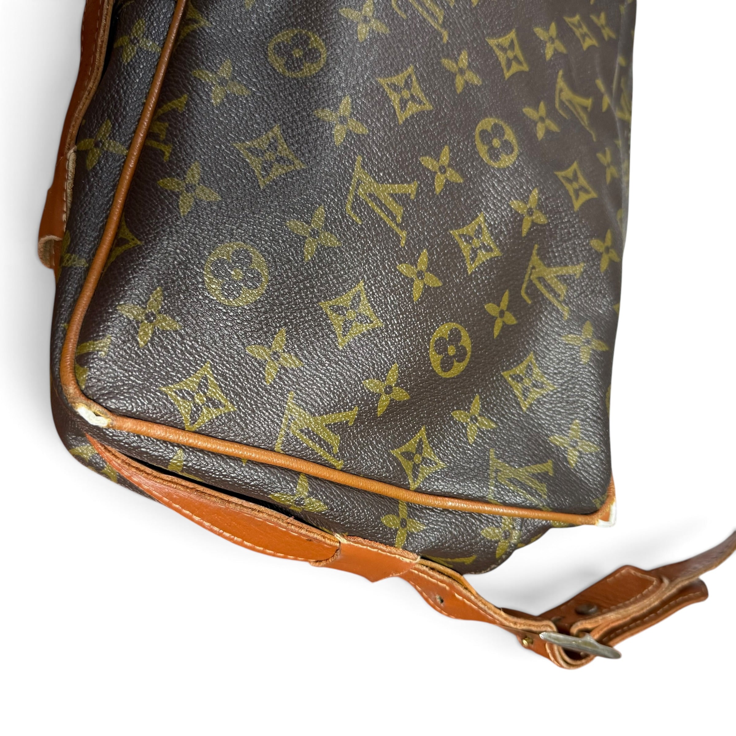 vintage 70s 80s louis vuitton french company monogram danube crossbody bag