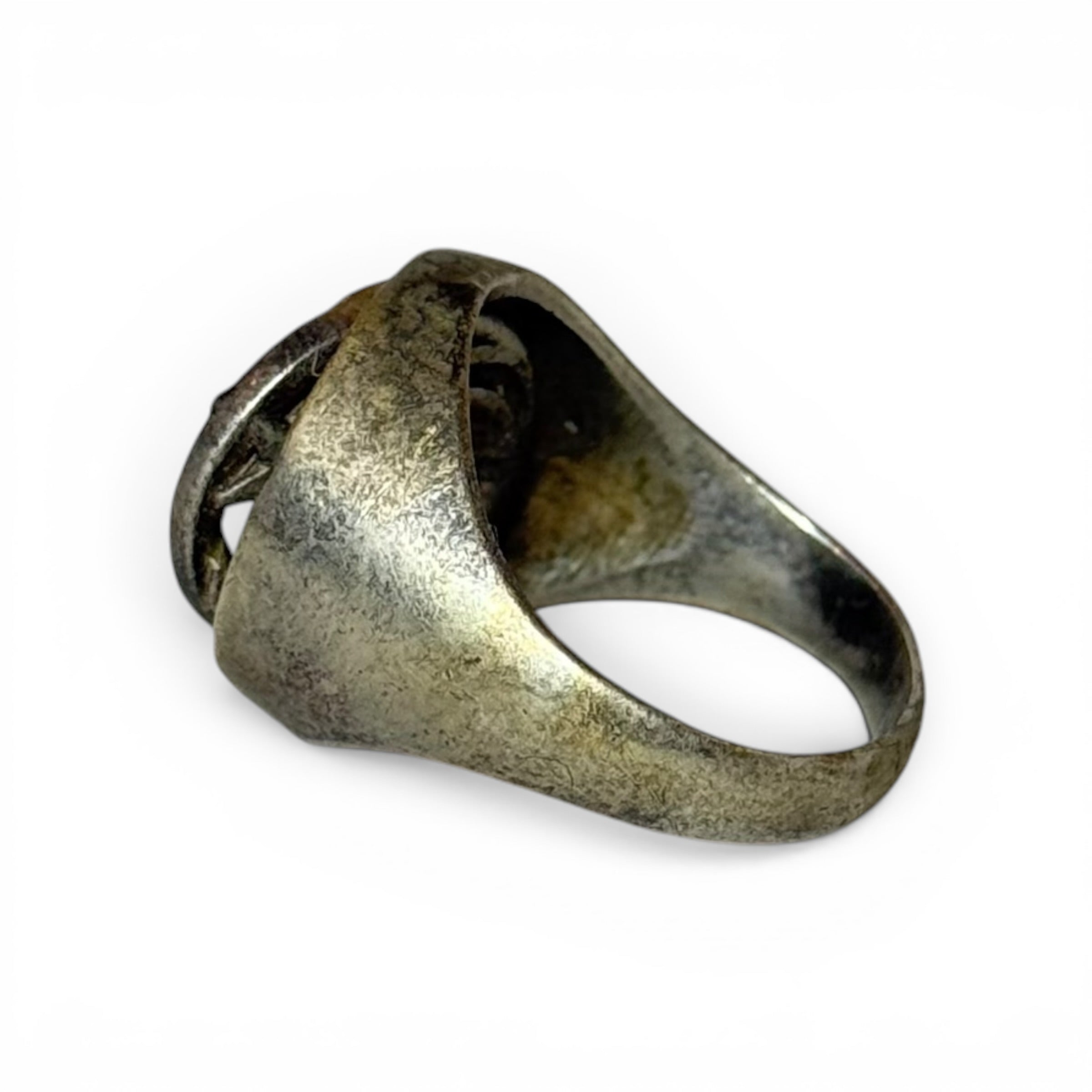 vintage mku michael khan 925 sterling silver moon + star spinner ring