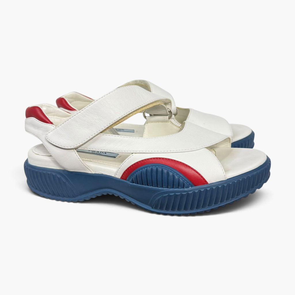 prada ss 2014 multicolor leather velcro chunky platform sandals