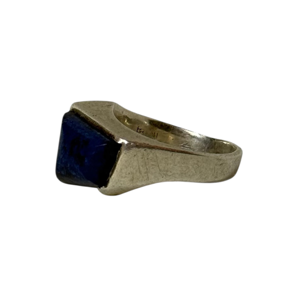 vintage artisanal silver & sodalite modernist ring