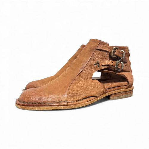 a.s.98 dusty meadow cognac leather booties