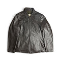vintage 1970s lim’s tailor bespoke dark brown leather zip jacket