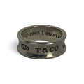 tiffany & co 1837 collection concave .925 sterling silver ring