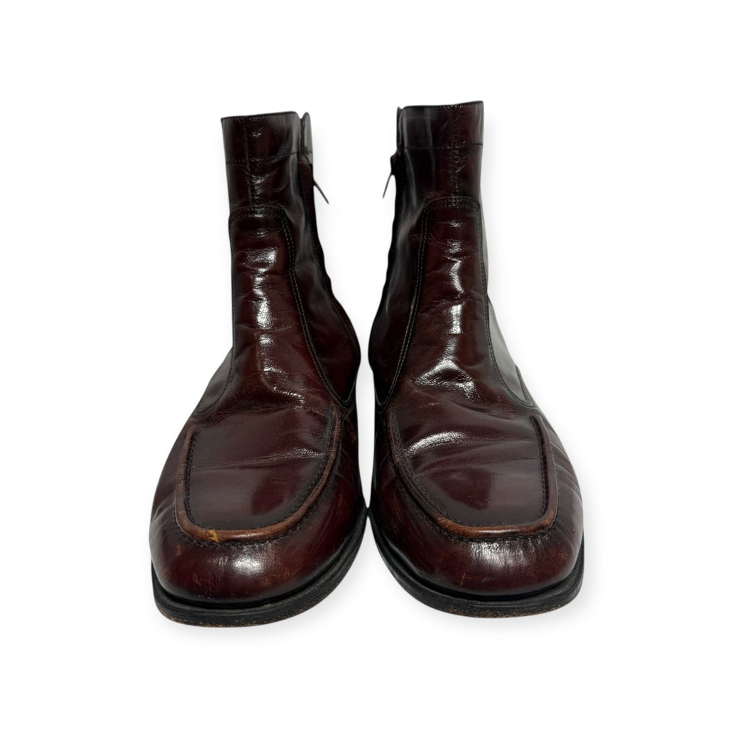 florsheim oxblood leather duke ankle boots