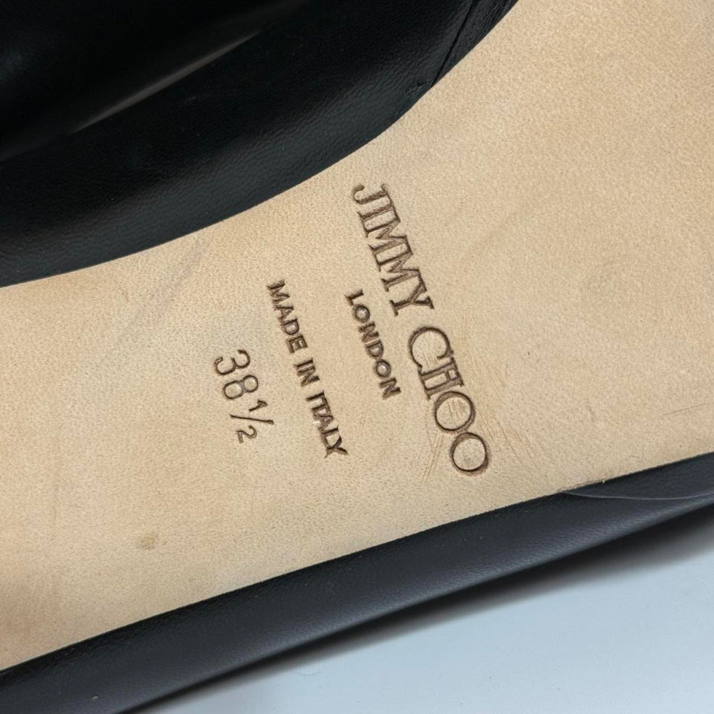 jimmy choo patent leather peep toe pumps