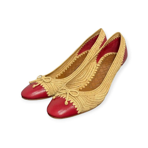 bottega veneta raffia pumps