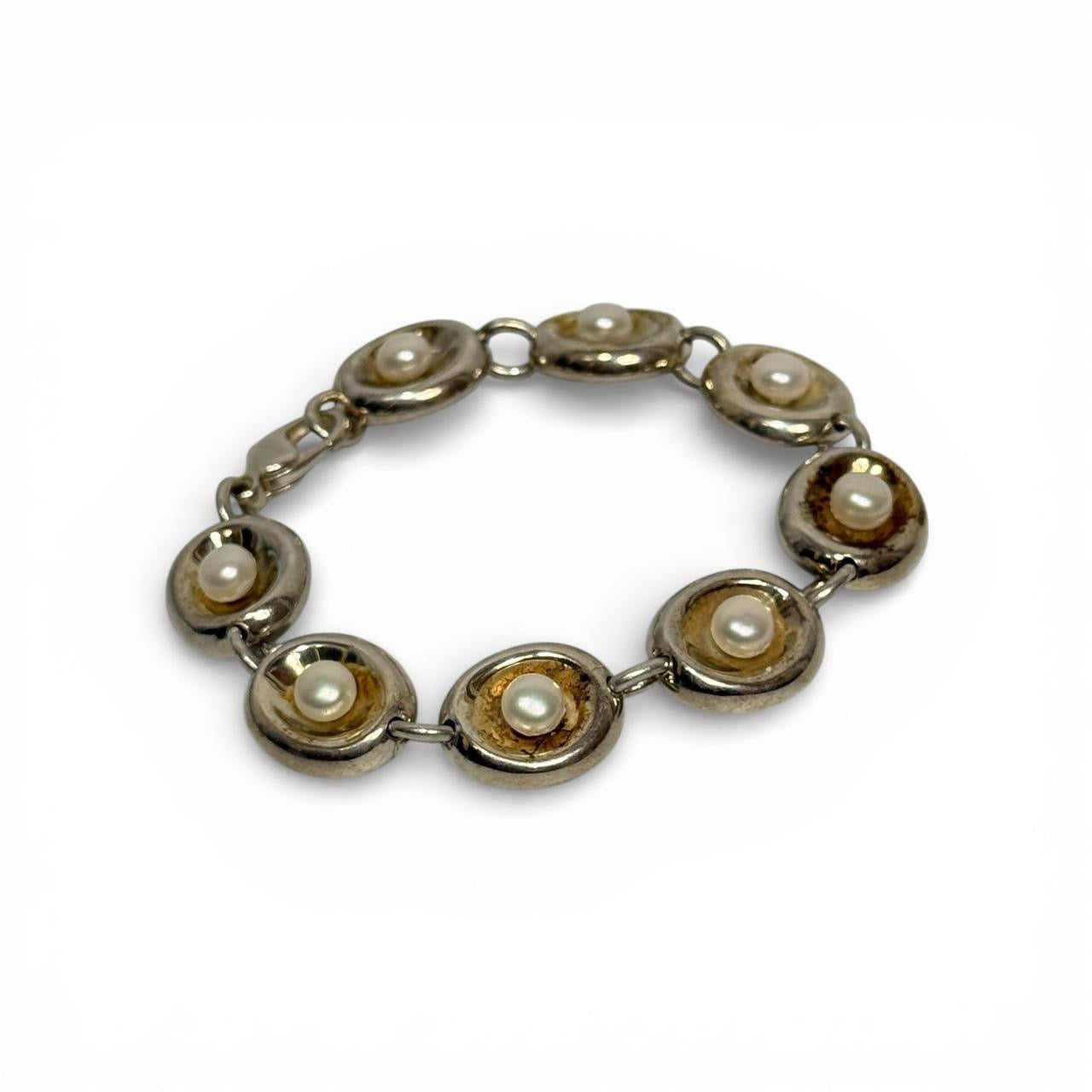 vintage robert lee morris pearl bracelet