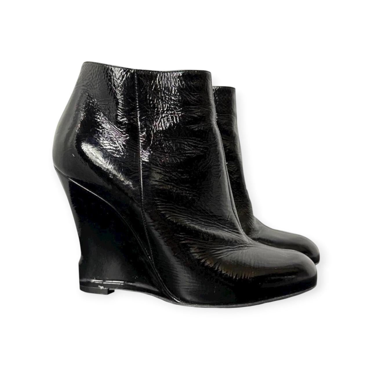 lanvin funky wedge booties
