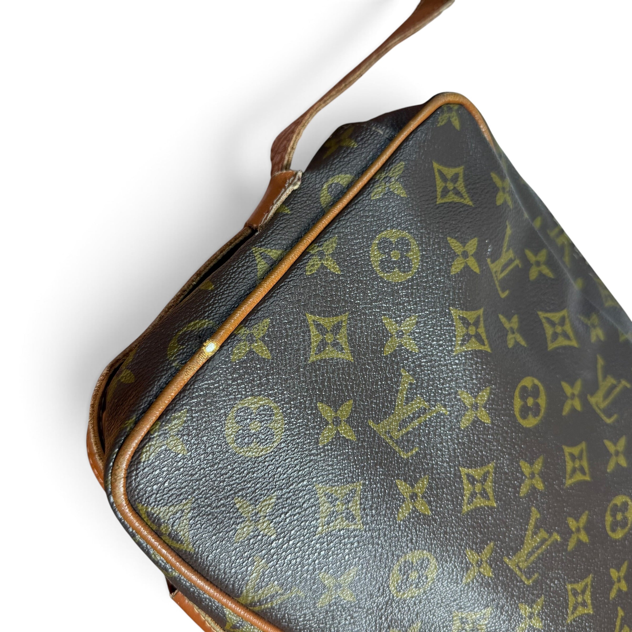 vintage 70s 80s louis vuitton french company monogram danube crossbody bag