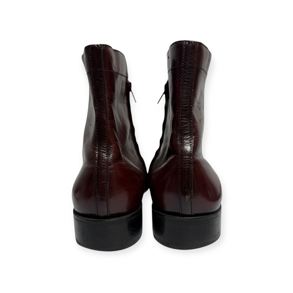 florsheim oxblood leather duke ankle boots