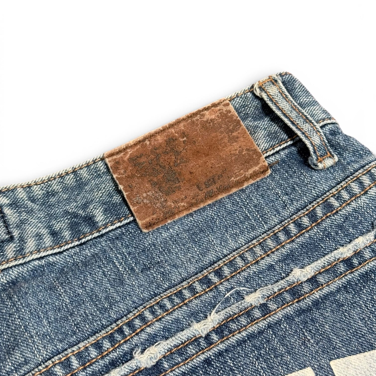 cocolulu distressed japanese denim