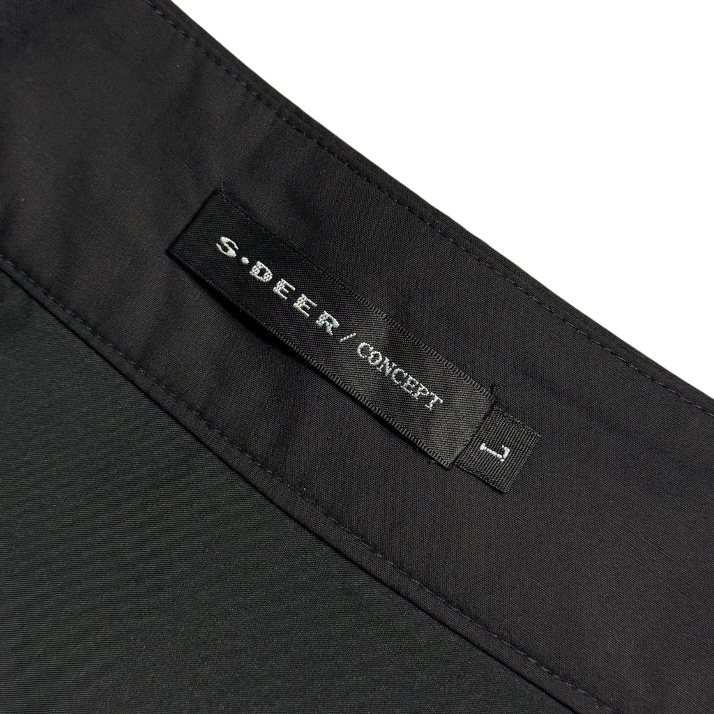 s·deer concept blackasymmetrical buckle skirt
