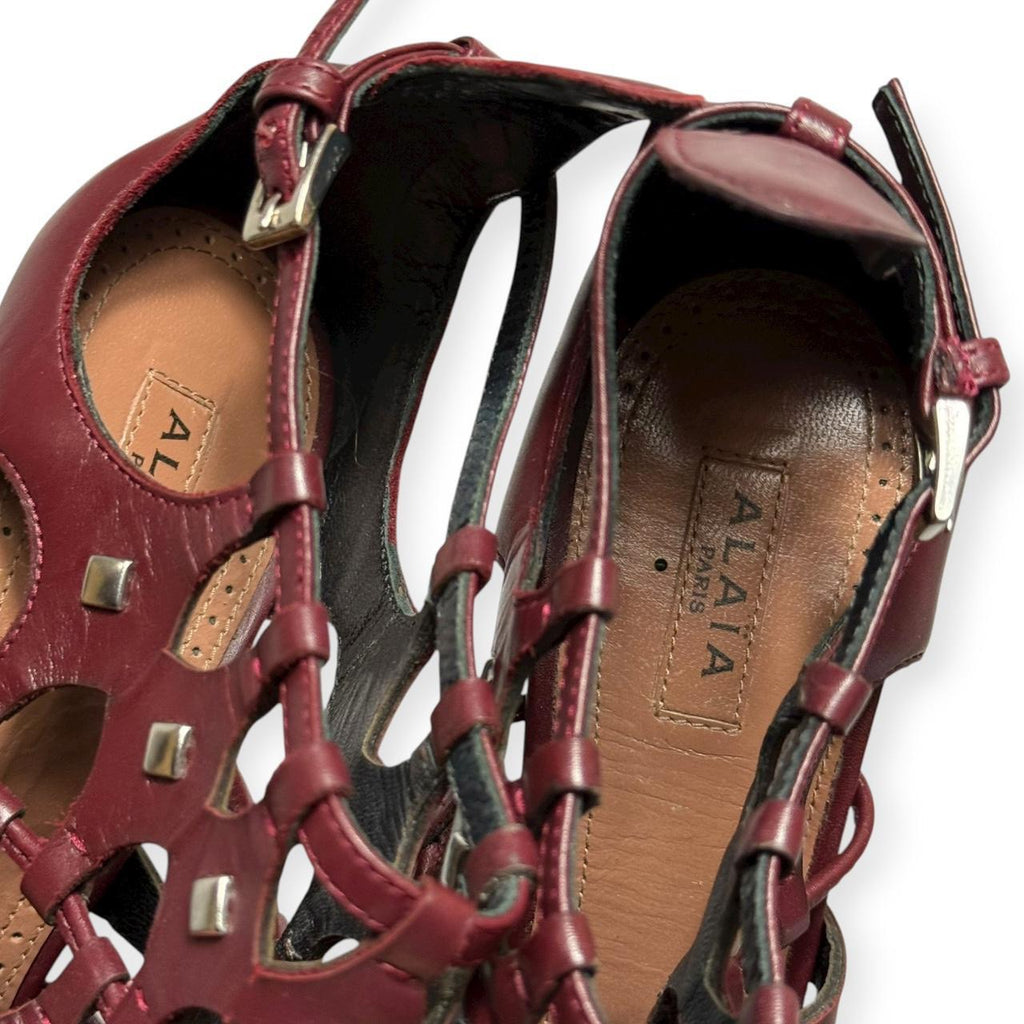 alaïa studded & caged stiletto pumps