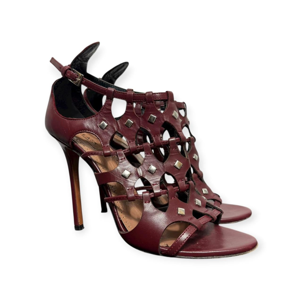 alaïa studded & caged stiletto pumps