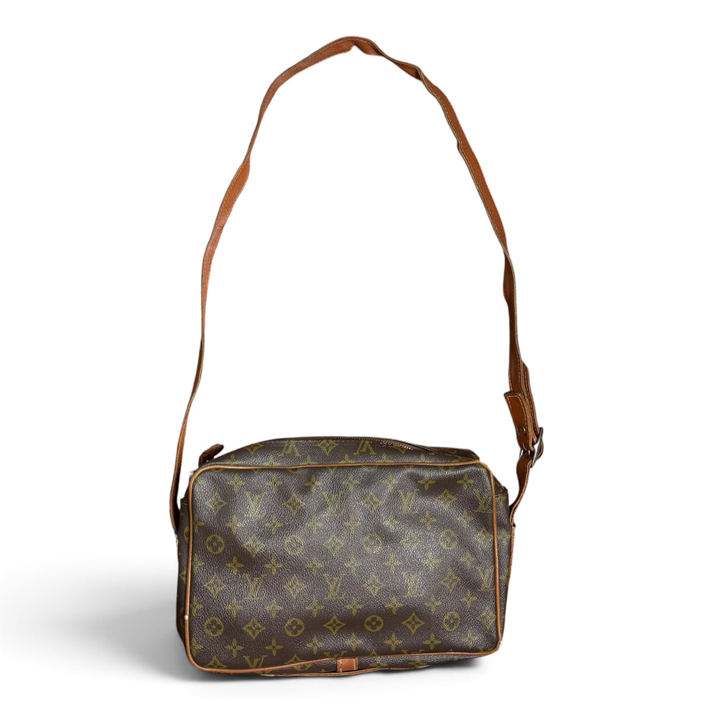 vintage 70s 80s louis vuitton french company monogram danube crossbody bag