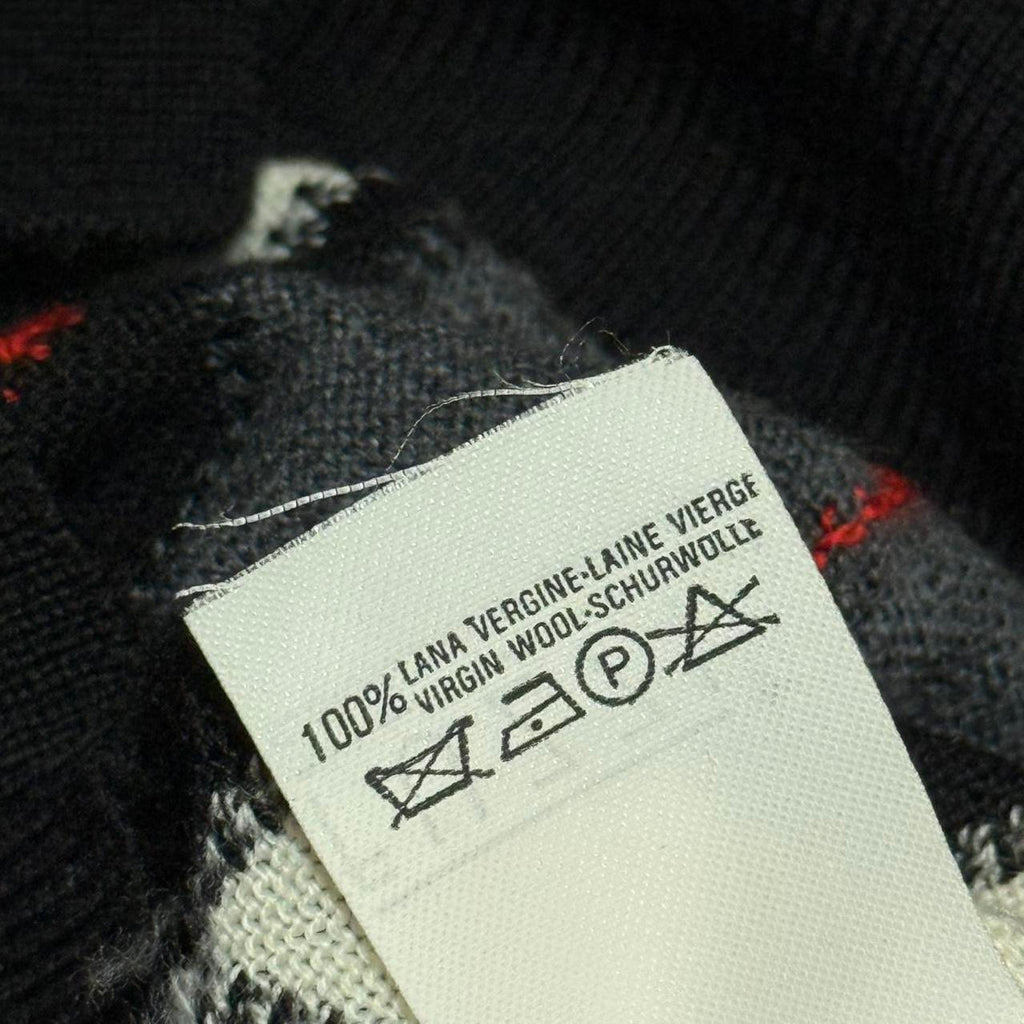 vintage jean paul gaultier maille multi pattern layered turtleneck