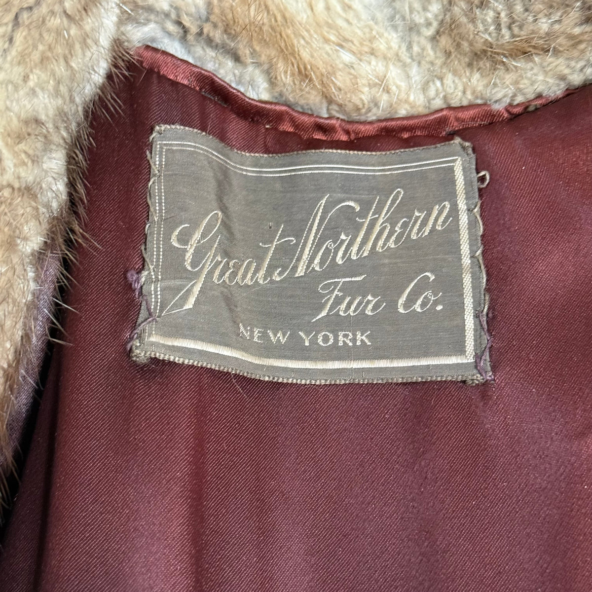 vintage great northern fur co new york muskrat paw coat