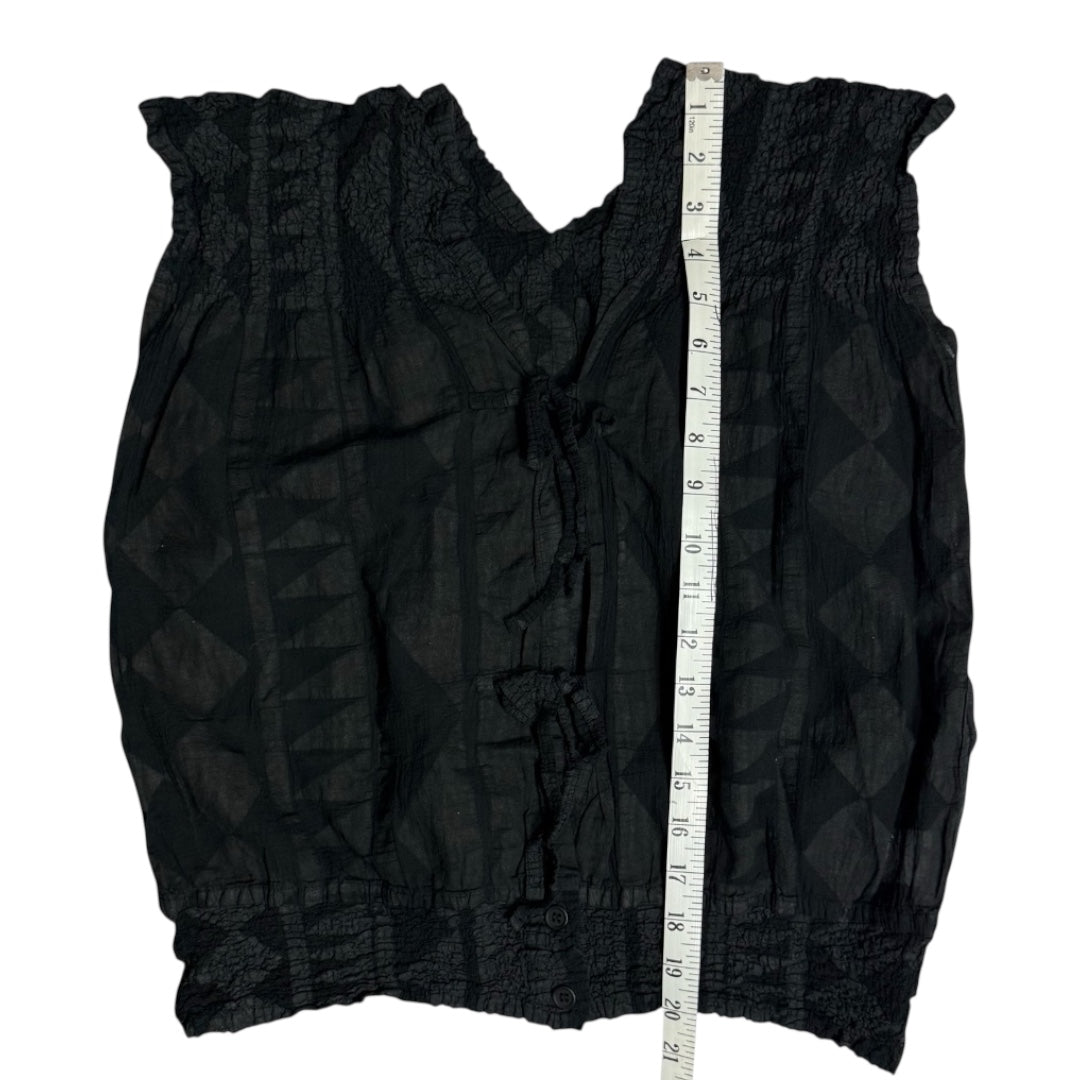 issey miyake me geometric tie front top