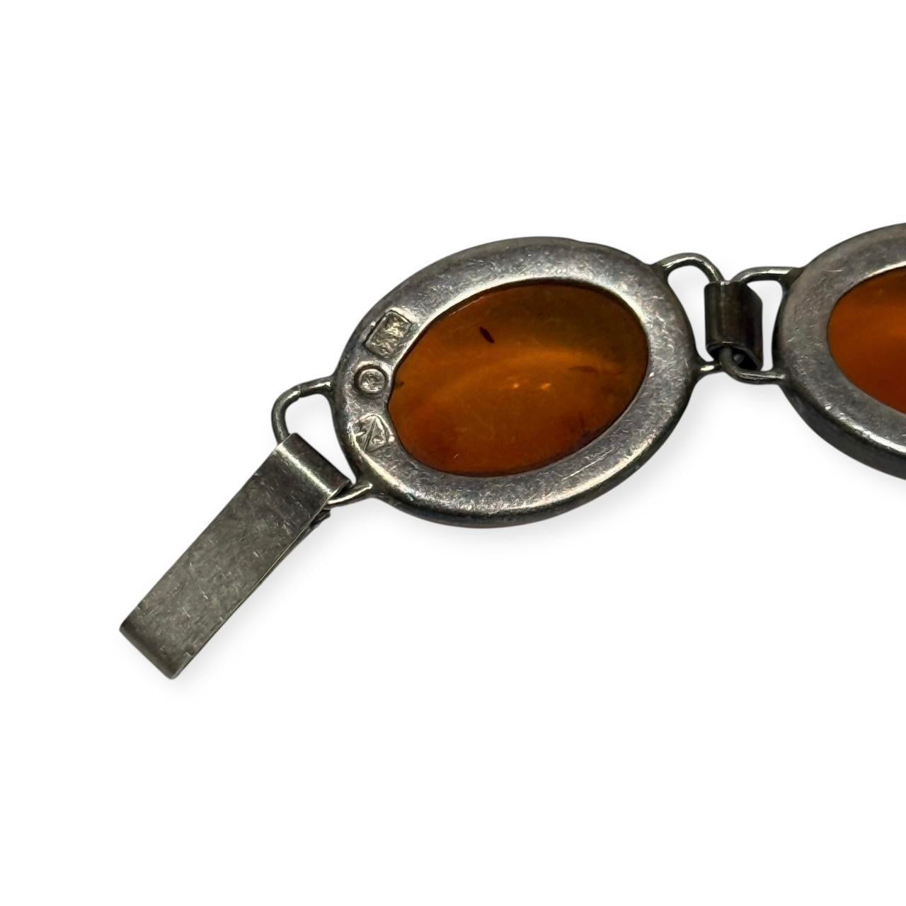 vintage baltic amber sterling silver bracelet