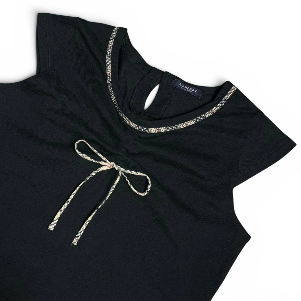 vintage 2000s burberry london nova check trim japanese exclusive babydoll top