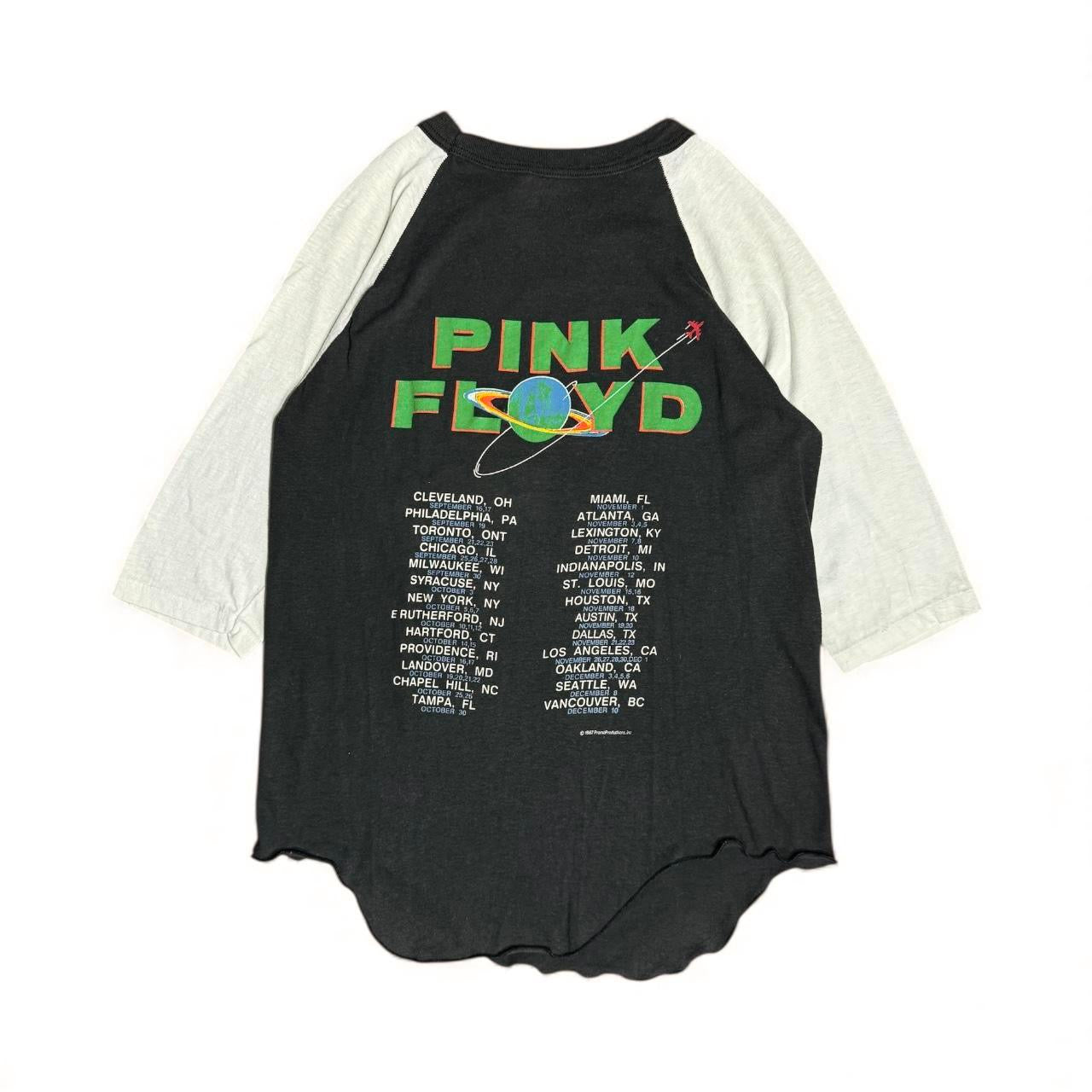 vintage 1987 pink floyd dark side of the moon raglan