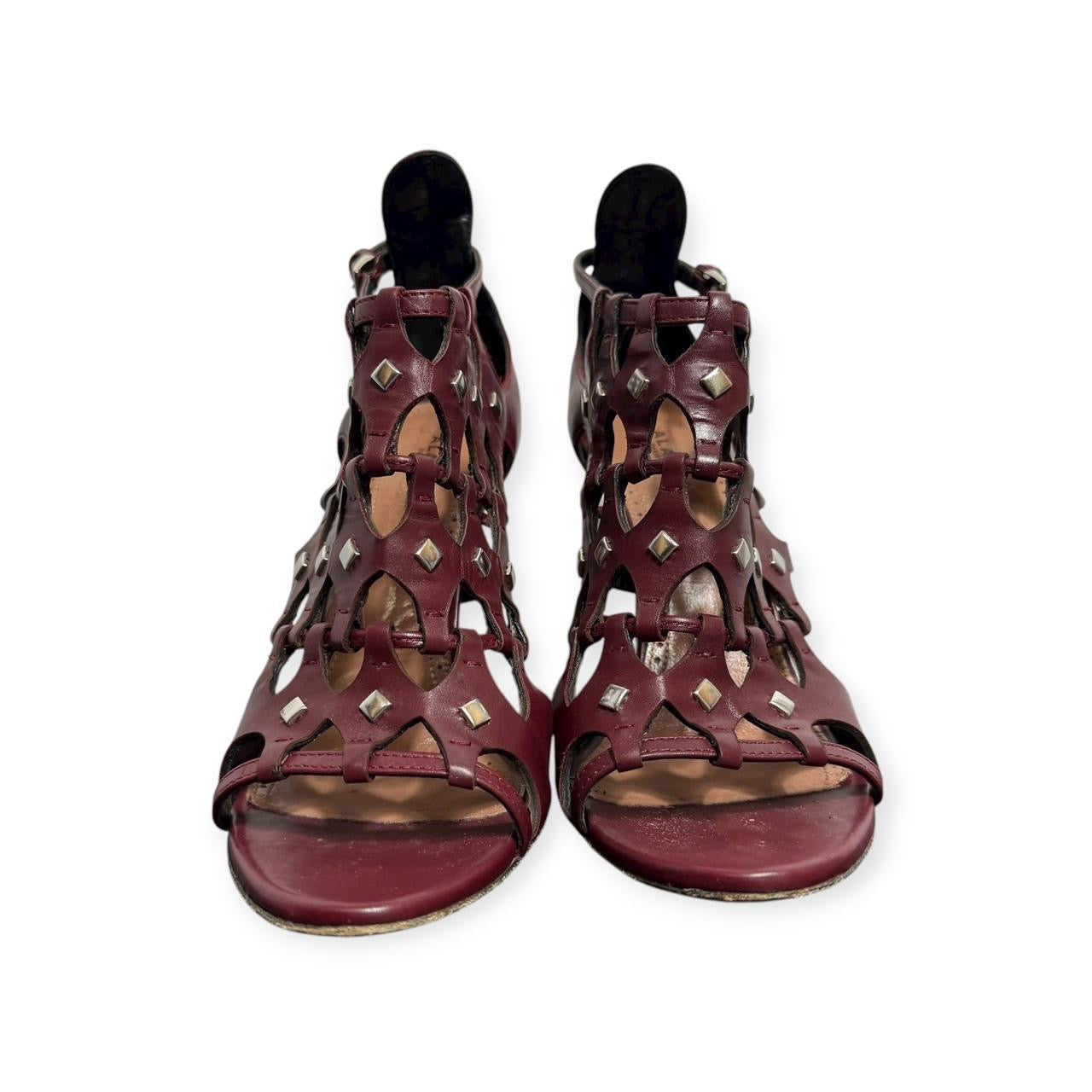 alaïa studded & caged stiletto pumps