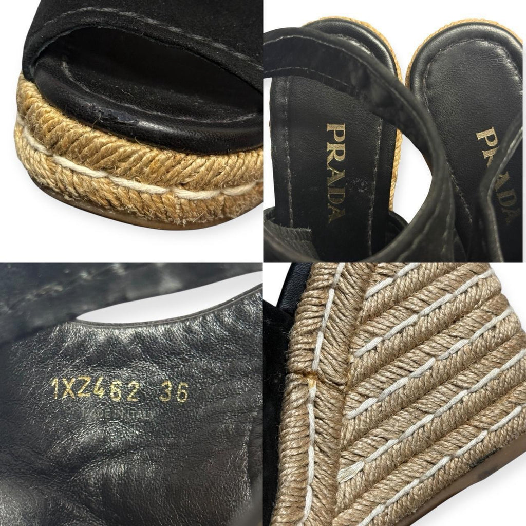 prada suede espadrille platform wedges